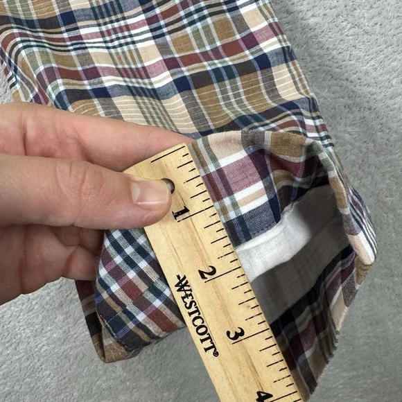 NEW Brooks Brothers Mens 34x32 Indian Madras Plaid Golf Pants Cotton Patchwork - Picture 11 of 12